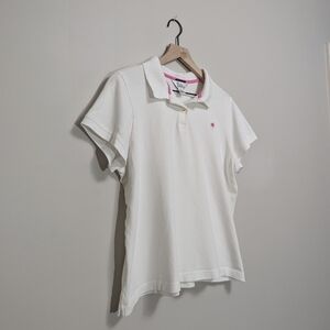 Lily Pulitzer sz XL white and pink golf tennis polo